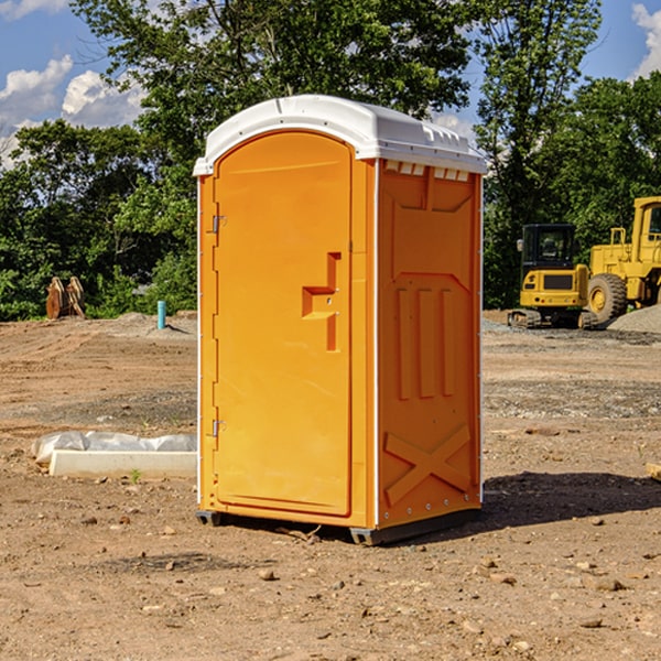 how often are the portable restrooms cleaned and serviced during a rental period in Blackhawk California